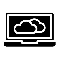 cloud communication vector icon style