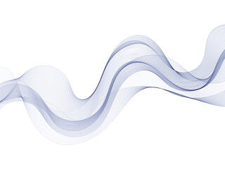 Horizontal stylish blue wave on a white background. Design element. Eps 10