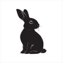 white rabbit isolated on white background