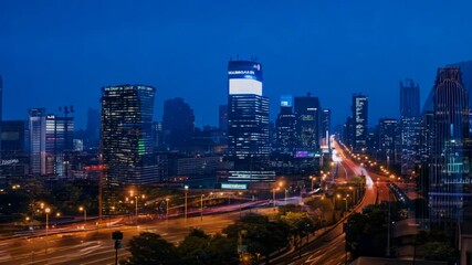 4K Day to Night Time-Lapse of Cityscape | Fast Transition Over Urban Skyline - Powered by Adobe