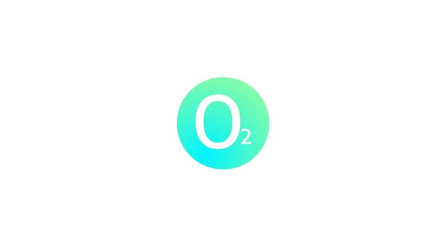 O2 Oxygen icon animation