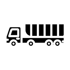 Dump truck vector icon style
