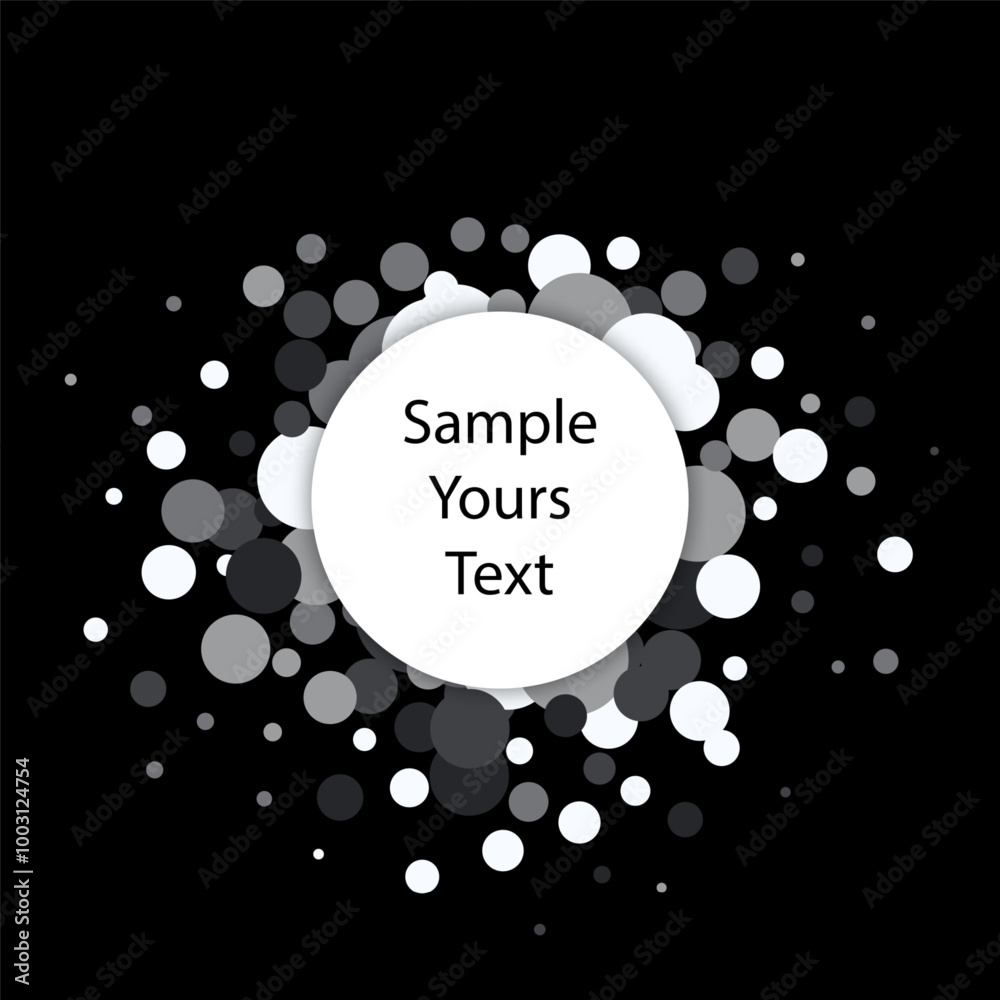 Wall mural flat abstract vector background with colored circles. eps 10