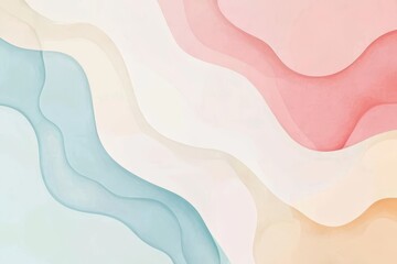 Fototapeta premium Pastel Color Vector Illustration Unique Postcard Design Featuring Soft Hues, Artistic Flair, Creative Aesthetic, Eye-Catching Visual Appeal
