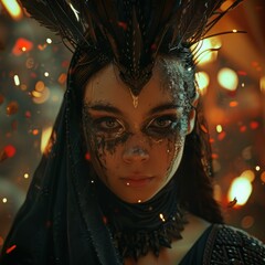 The woman in the style of Phoenix