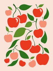 Inspiring fruits in modern minimalism: the perfect poster for your interior