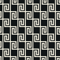 Vector geometric seamless pattern with curls.Modern stylish texture