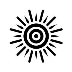 Sun vector icon style