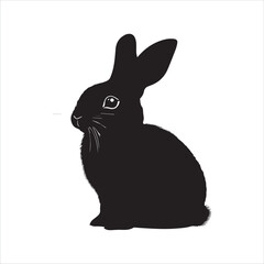 white rabbit isolated on white background