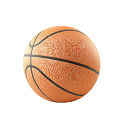 Fototapeta premium Orange basketball on white isolated background. transparent background
