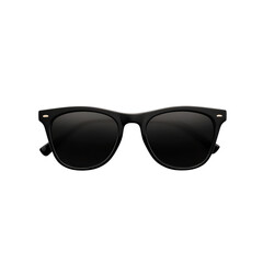 Stylish black sunglasses on a white isolate background. transparent background