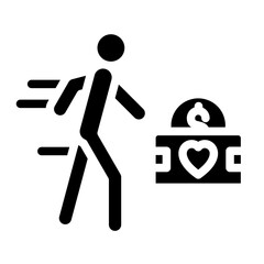 Charity Run vector icon style