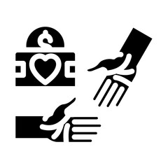 Charity Gala vector icon style