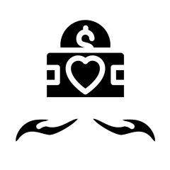 Charity Auction vector icon style