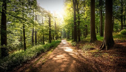 Fototapeta premium path in the woods, AI generated