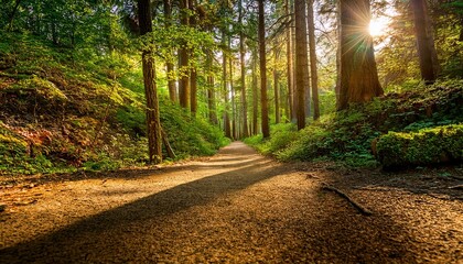 Obraz premium path in the woods, AI generated