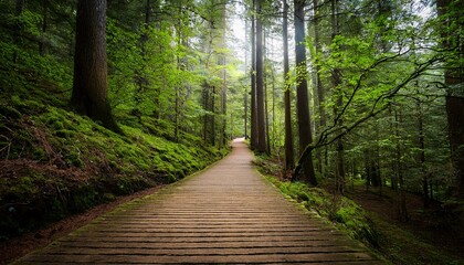 Obraz premium path in the woods, AI generated