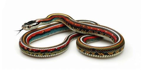 Ribbon Snake against a light backdrop