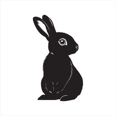 white rabbit isolated on white background