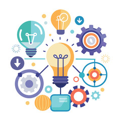 light bulb idea concept vector illustration