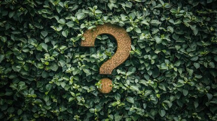 Question Mark on Green Wall