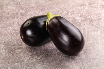 Raw ripe organic eggplant vegetable