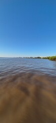 Região central de Porto Alegre, Brasil, vista do Parque do Pontal.