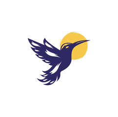 hummingbird logo , technology ,smart , future ,logo design vector.