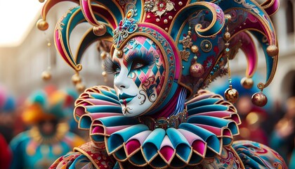 Naklejka premium Carnaval de Máscaras Majestuosas