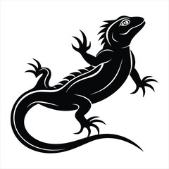 Lizard silhouette vector