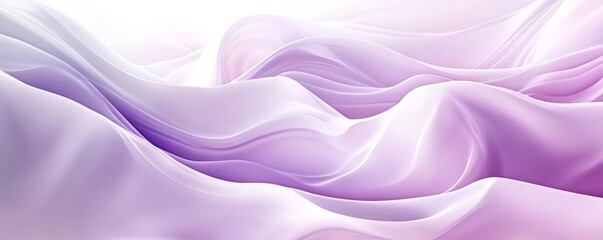 Flowing pastel purple and white abstract waves