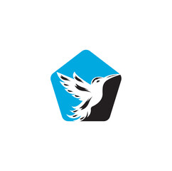 hummingbird logo , technology ,smart , future ,logo design vector.