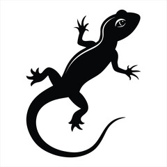 Lizard silhouette vector