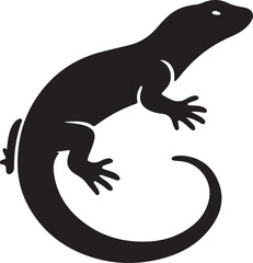 Lizard silhouette vector