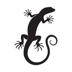 Naklejka premium Lizard silhouette vector