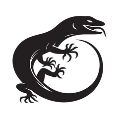 Lizard silhouette vector