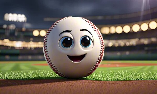 3d baseball cartoon character mascot digital art