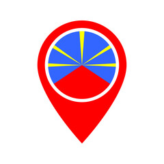 Reunion flag location icon
