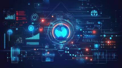 Obraz premium Futuristic Digital Interface