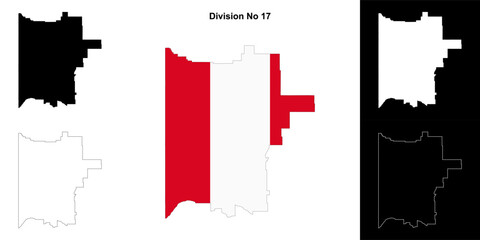 Division No 17 (Saskatchewan) outline map set