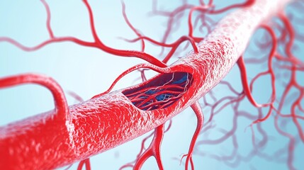 A 3D arteriographic image of the entire vascular system, showing contrast dye flowing through every artery in the body, from the head to the toes.