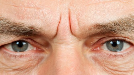 Fototapeta premium A close-up of the eyes, comparing the youthful symmetry in a teenagers face to the drooping eyelids and uneven lines in an older person's face.