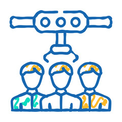 employee selection doodle icon sketch vector. employee selection sign. isolated symbol illustration