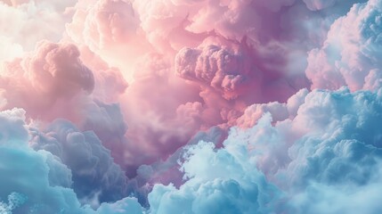 A fusion of soft pastels creating a cloud-like abstraction