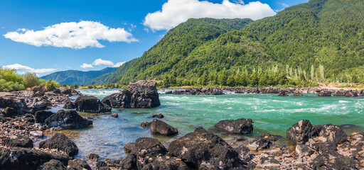 Aysen river rapids, Puerto Chacabuco, Chile