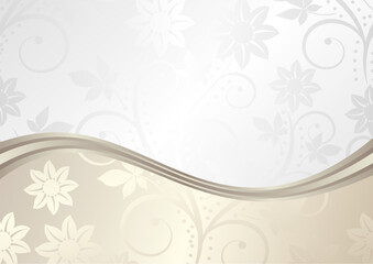 floral background divided into two