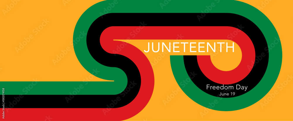 Aufkleber Groovy background 70s with waves in concept of juneteenth, Black history month. Abstract wavy line pattern in 1970s hippie retro style. Vector illustration