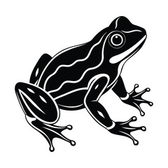 Frog silhouette vector