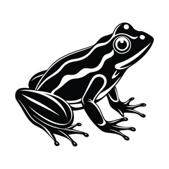 Frog silhouette vector