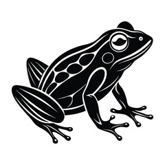 Frog silhouette vector